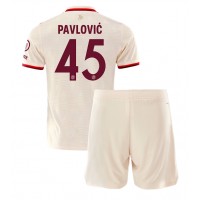 Bayern Munich Aleksandar Pavlovic #45 Tredjeställ Barn 2024-25 Korta ärmar (+ Korta byxor)